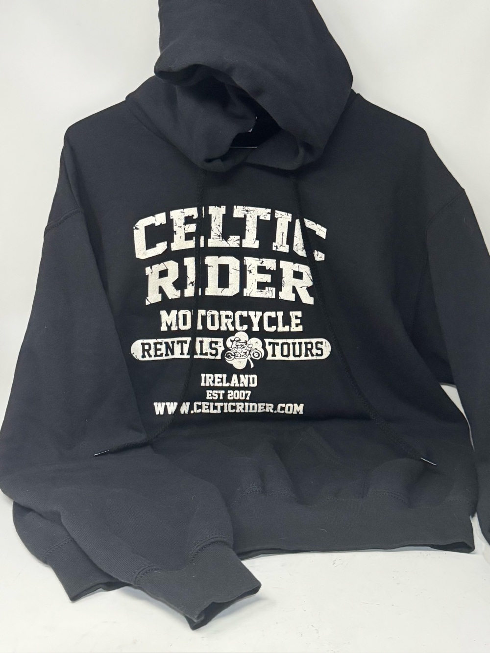 Celtic riders motorcycle rental Black Motorcycle Graphic Hoodie Sz m preowned